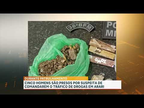 Arari: Polícia Militar prende cinco pessoas e apreende drogas e veículos