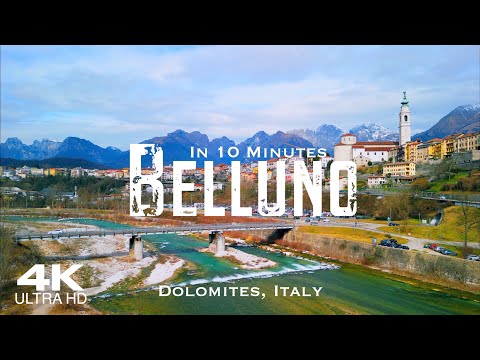 BELLUNO 🇮🇹 Drone Aerial 4K | Dolomites Veneto Italy Italia