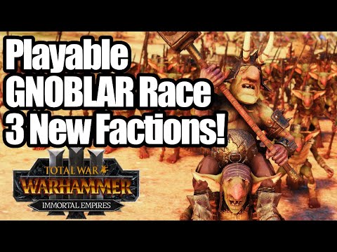 New Playable Race - GNOBLAR HORDES -  Immortal Empires - Total War Warhammer 3 - Mod Review