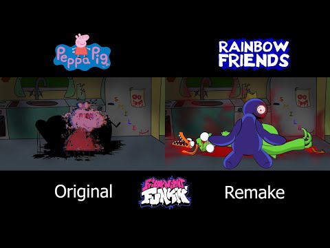 Peppa Pig x Rainbow Friends Animation Comparison