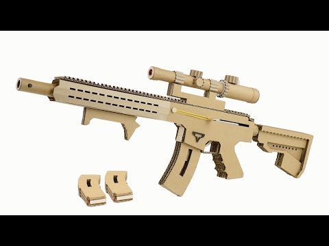 How To Make Cardboard Gun That Shoots | Taran Tactical AR-15