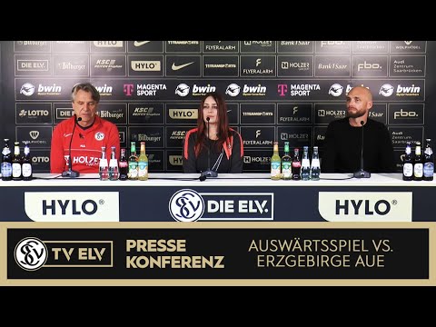 TV Elv // Pressekonferenz - FC Erzgebirge Aue vs. SV Elversberg / 29.10.22