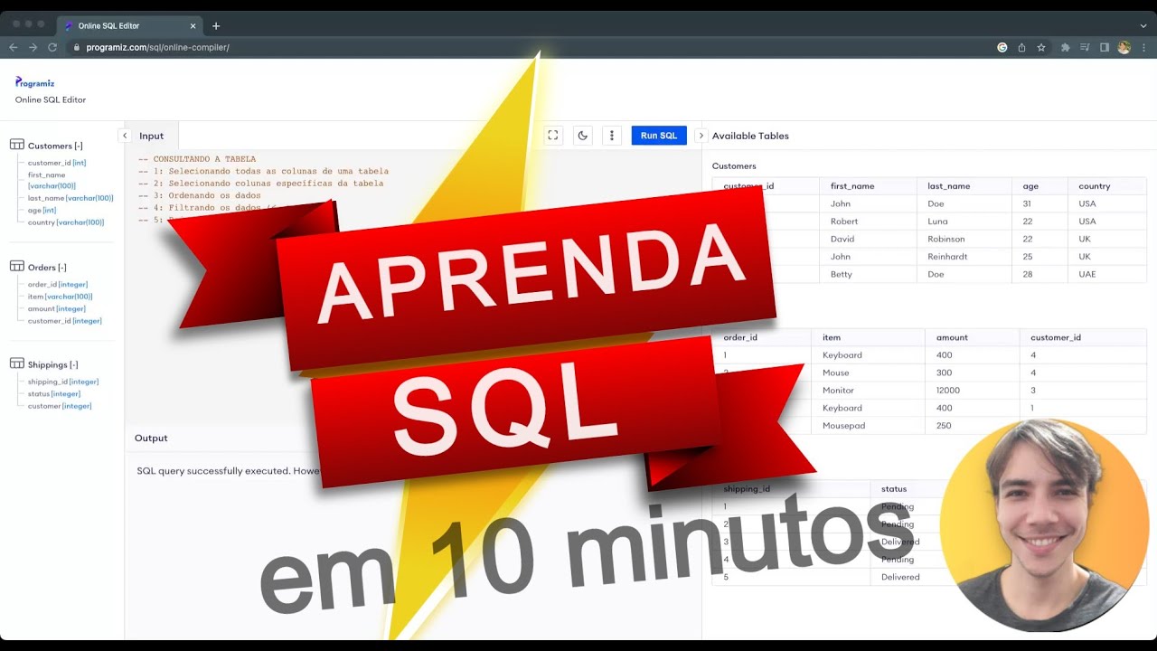 Aprenda SQL básico em 10 minutos | Tutorial de SQL