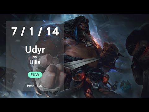 Udyr Jungle vs Lillia - EUW Challenger Patch 13.23