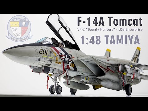 Tamiya F-14A Tomcat VF-2 "Bounty Hunters" Scale Model Aircraft Build