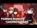 Fandoms React To Tanjiro Kamado Gacha React Demon Slayer Infinity Castle