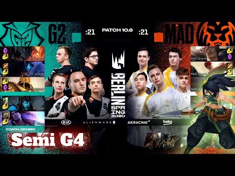 G2 Esports vs Mad Lions - Game 4 | Semi Final PlayOffs S10 LEC Spring 2020 | G2 vs MAD G4