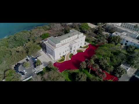 vue S&eacute;n&eacute;gal aerien du palais de la republique
