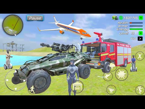 Hurricane Superhero Driving Armored Firefighter Truck and Cars Simulator - Android Gameplay.