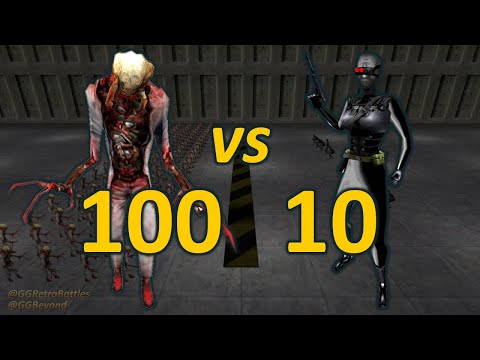 100 Zombies vs 10 Assassins - Half-Life Retro Battles