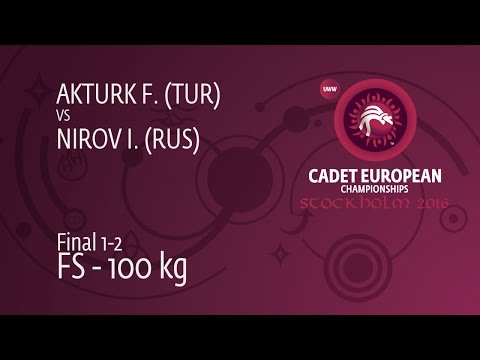 GOLD FS - 100 kg: F. AKTURK (TUR) df. I. NIROV (RUS), 5-0