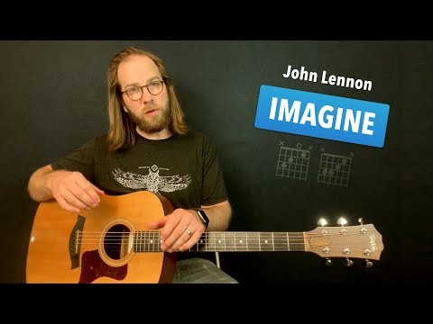 🎸 Imagine • Guitar lesson w/ chords & tabs (John Lennon)