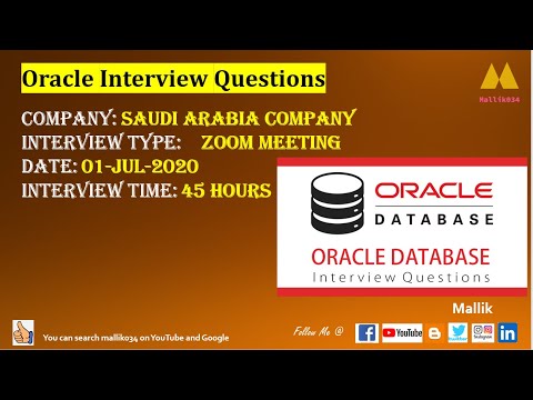 Saudi Arabia Company || Oracle Interview Questions || Real Time Interview and Answers