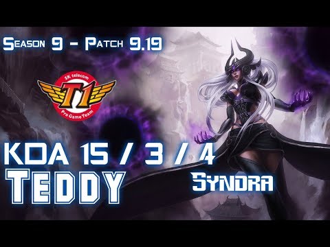 SKT T1 Teddy SYNDRA vs MISS FORTUNE Bot - Patch 9.19 KR Ranked