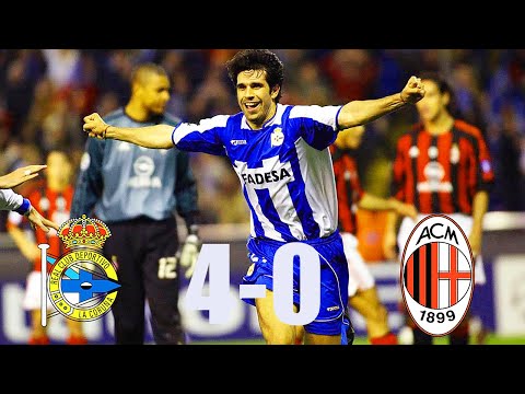 Deportivo La Coruña 4-0 AC Milan #UCL 1/4 Final 2nd Leg 2003-2004 |All Goals & Highlights