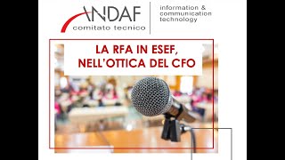 La RFA in ESEF nell'ottica del CFO