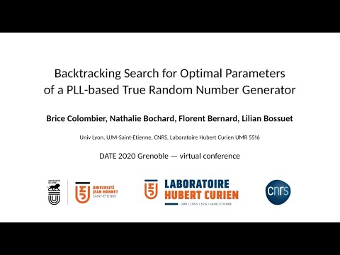 Backtracking Search for Optimal Parameters of a PLL-based True Random Number Generator - DATE 2020