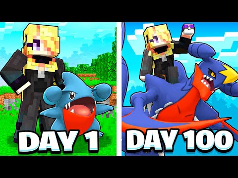 I spent 100 Days as Cynthia in Minecraft Pokemon!!
