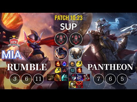 APK Mia Rumble vs Pantheon Sup - KR Patch 10.23