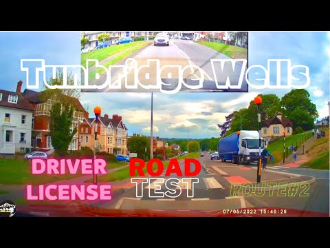 UK driving road test sample route #2 at Tunbridge Wells,TN1 2ES