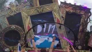 Steve Aoki @ DIM MAK stage - Wall of Dead with Michael Jordan