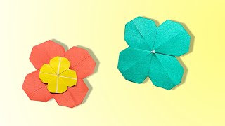 【Origami】Four-leaf clover | Decorate and attract good luck!