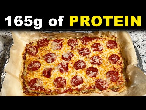 High-Protein Pizza Recipe - easy, chicken crust pizza!
