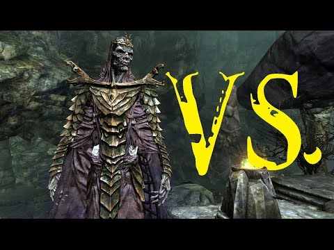 Skyrim A.I.  Battle - Dragon Priest Battle