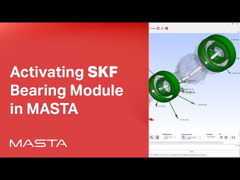 Activating The SKF Bearing Module In MASTA