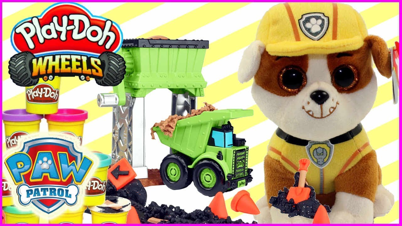 PLAY DOH WHEELS 🐶 Psi Patrol RUBBLE ⚠️ WIELKI PLAC BUDOWY 🏭 Poziomka
