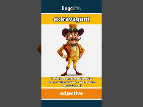 🇬🇧 Extravagant Meaning : Flash Card : Learn English Vocabulary