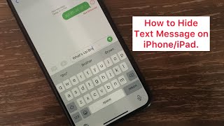 How to Hide Text Messages on iPhone.