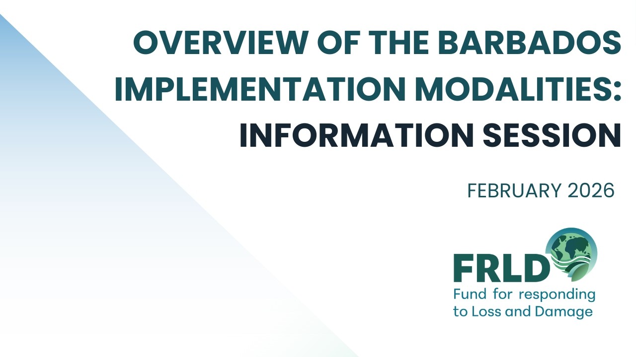 Barbados Implementation Modalities Call for Funding Requests Information Session 11 February 2026