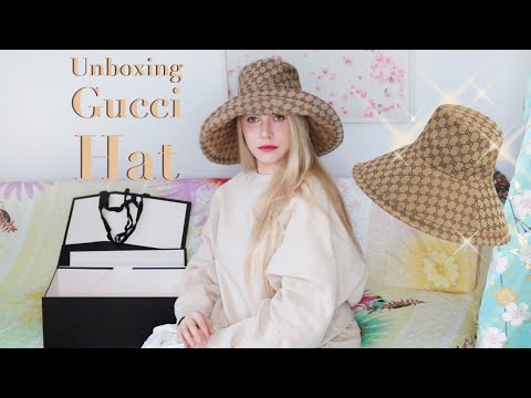 Gucci Hat Unboxing - Wide Brim Canvas GG Hat