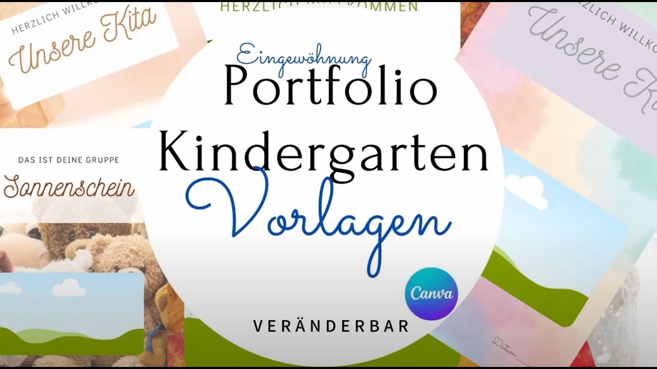 Erstellen Sie mit Canva Vorlagen Kindergarten Portfolio in Minutenschnelle für die Eingewöhnung