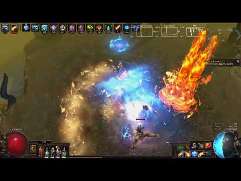 Path Of Exile - Fireball/Incinerate Assassin Red Elder Guardians kill (3.8)