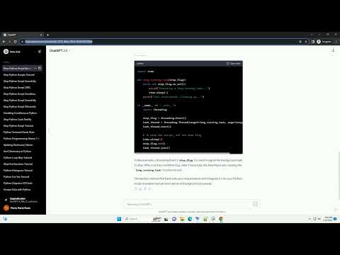 How To Stop Python Script Running In Background