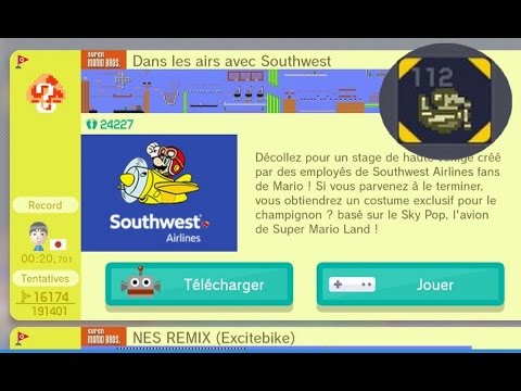 Super Mario Maker : Southwest Airlines - COSTUME 112 - SKY POP [Super Mario Land]