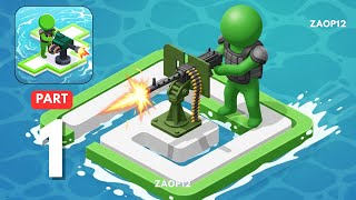 War of Rafts: Crazy Sea Battle - Gameplay Walkthrough Part 1 Stick War Raft Army Base Defense Game