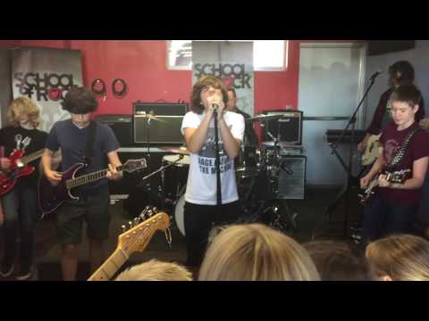 Jimmy Chamberlin and Elmhurst house band performing Bullet With Butterfly Wings