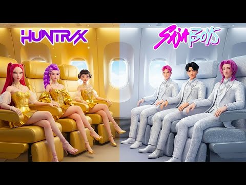 KPOP Demon Hunters: Gold vs Silver From Huntrix vs Saja Boys in Airplane! | SAJA Boys x Huntrix