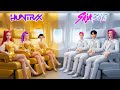KPOP Demon Hunters Gold Vs Silver From Huntrix Vs Saja Boys In Airplane SAJA Boys X Huntrix