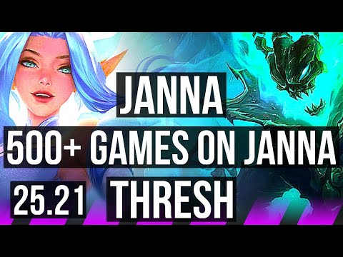 JANNA & Yunara vs THRESH & Ashe (SUP) | 500+ games | EUW Master | 25.21