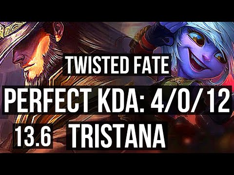 TWISTED FATE vs TRISTANA (MID) | 4/0/12, 66% winrate | TR Diamond | 13.6