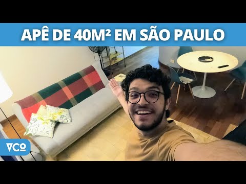 Tour apê pequeno de 40 m² em São Paulo