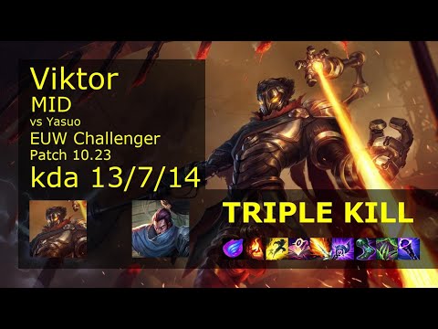 Viktor Mid vs Yasuo - EUW Challenger 13/7/14 Patch 10.23 Gameplay