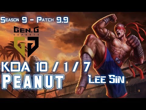Gen Peanut LEE SIN vs NIDALEE Jungle - Patch 9.9 KR Ranked