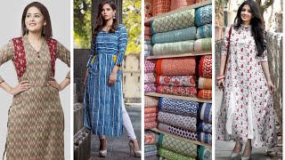 Latest 51 Printed kurti designs - How to design Kurti ideas from printed cotton fabric