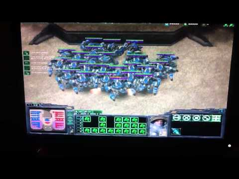 StarCraft 2 144 Marines vs 24 Thors Fully Upgraded
