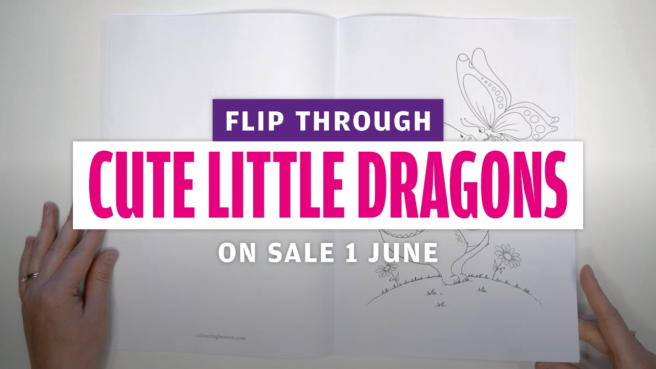 Cute Little Dragons Flip Through | Colouring Heaven Junior Quick & Easy Colouring #7